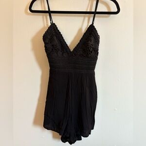 Black Lace Romper